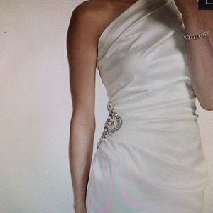 White one shoulder dress. NWOT